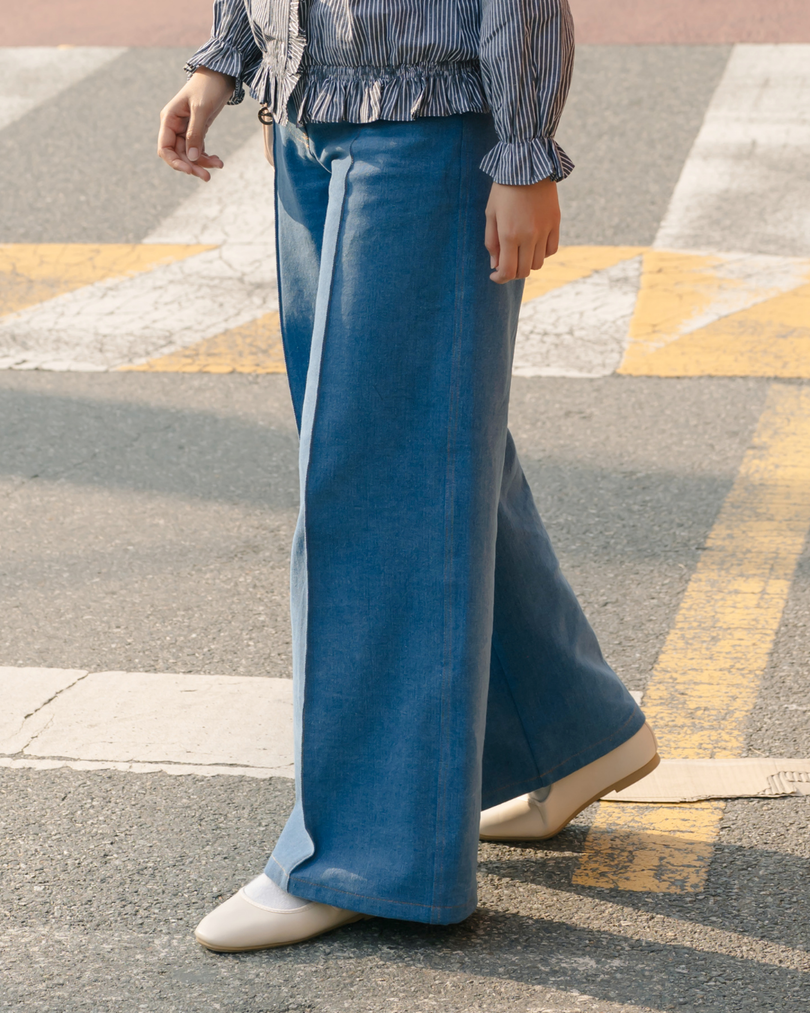 OMARA Valencia Denim Loose High Waist Pants | Celana Jeans Wanita - Seoul Stroll