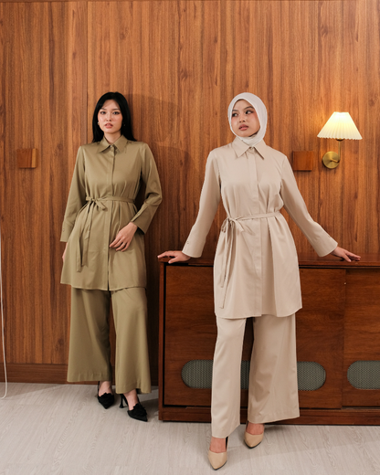 OMARA Zalea Cinch Tunic | Blouse Tunik Wanita - Easeé