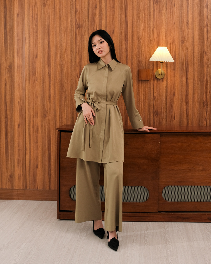 OMARA Zalea Cinch Tunic | Blouse Tunik Wanita - Easeé