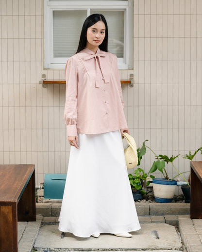 Benicia Bow-Tie Pleats Shirt
