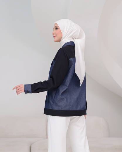 OMARA Kiza Denim Shirt | Kemeja Wanita - Palette