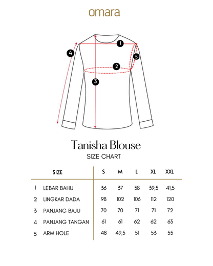 OMARA Tanisha Ruffle Blouse | Atasan Wanita - Rona Sarimbit Series