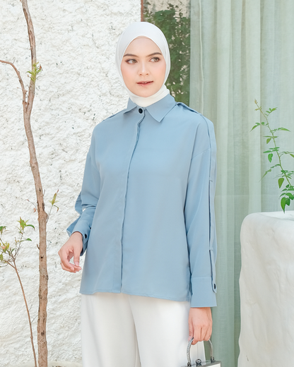 Hava Belted-Sleeve Shirt