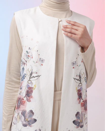OMARA Chayla Garden Brush Vest | Rompi Wanita - Gardenia