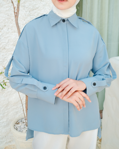 Hava Belted-Sleeve Shirt