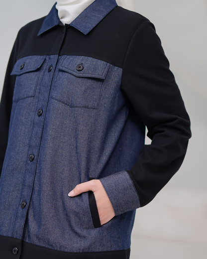 OMARA Kiza Denim Shirt | Kemeja Wanita - Palette