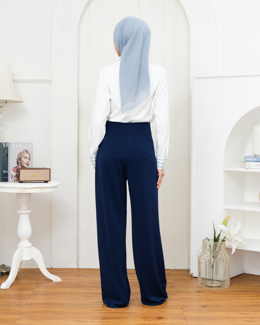 OMARA Anne Scuba Pants Navy | Celana Wanita