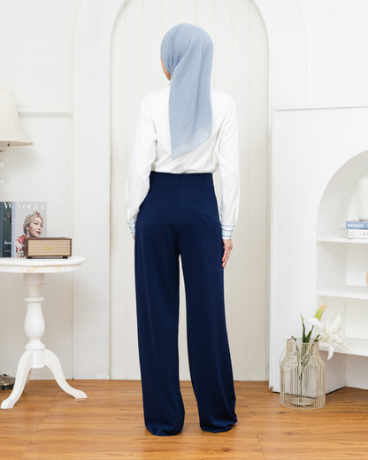 OMARA Anne Scuba Pants Navy | Celana Wanita