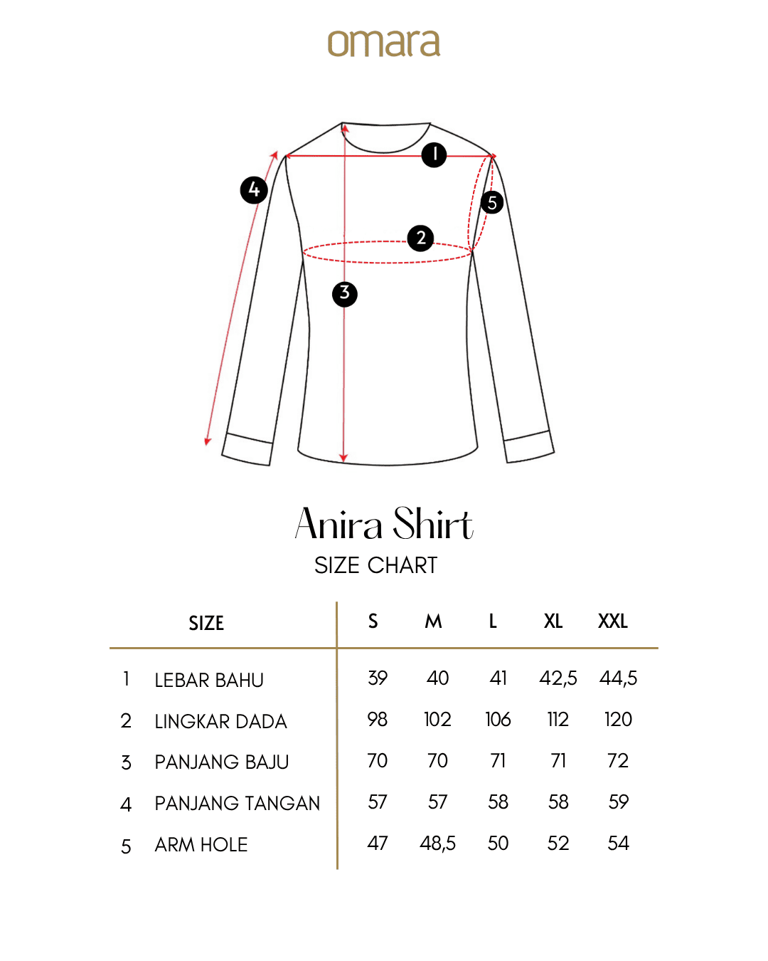 OMARA Anira Contrast Shirt | Kemeja Blouse Wanita - Mosaic