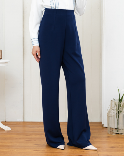 OMARA Anne Scuba Pants Navy | Celana Wanita