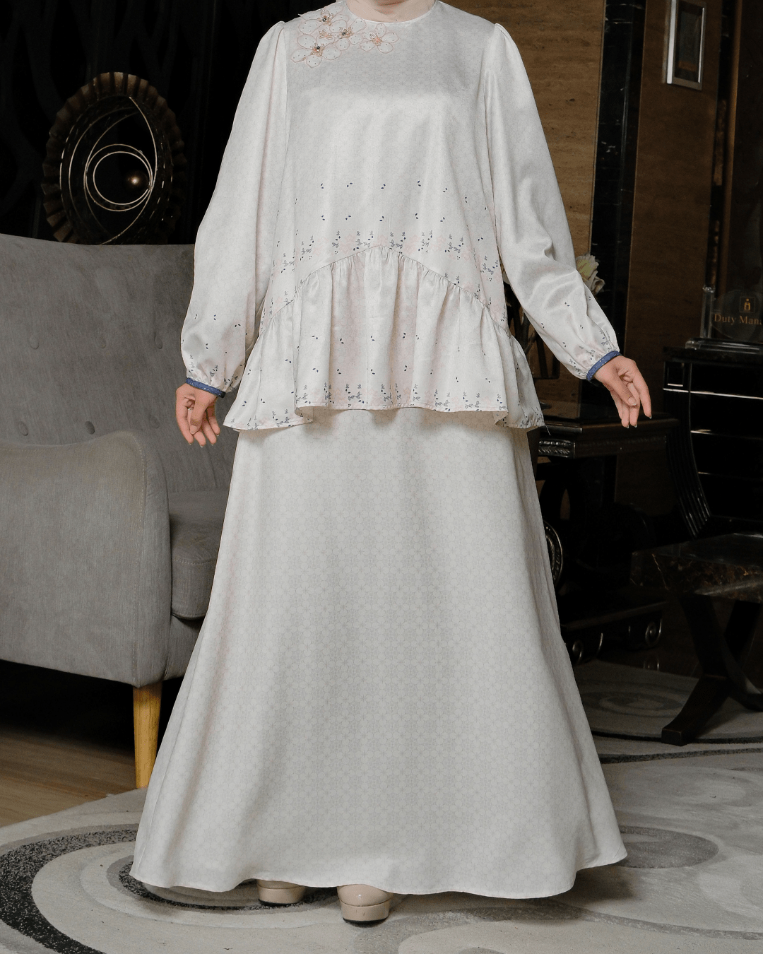OMARA Tiona A-line Skirt | Rok Wanita - Rona Sarimbit Series