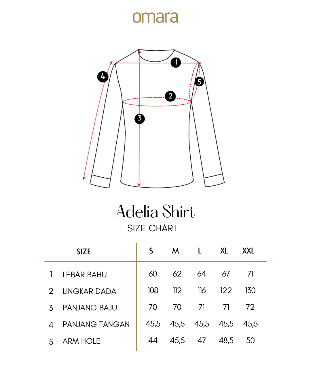OMARA Adelia Stripe Panel Shirt | Kemeja Blouse Wanita - Mosaic