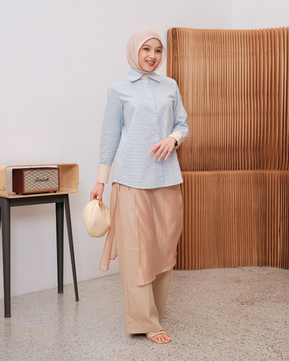 OMARA Zoila Double Collar Shirt | Kemeja Wanita - Easeé