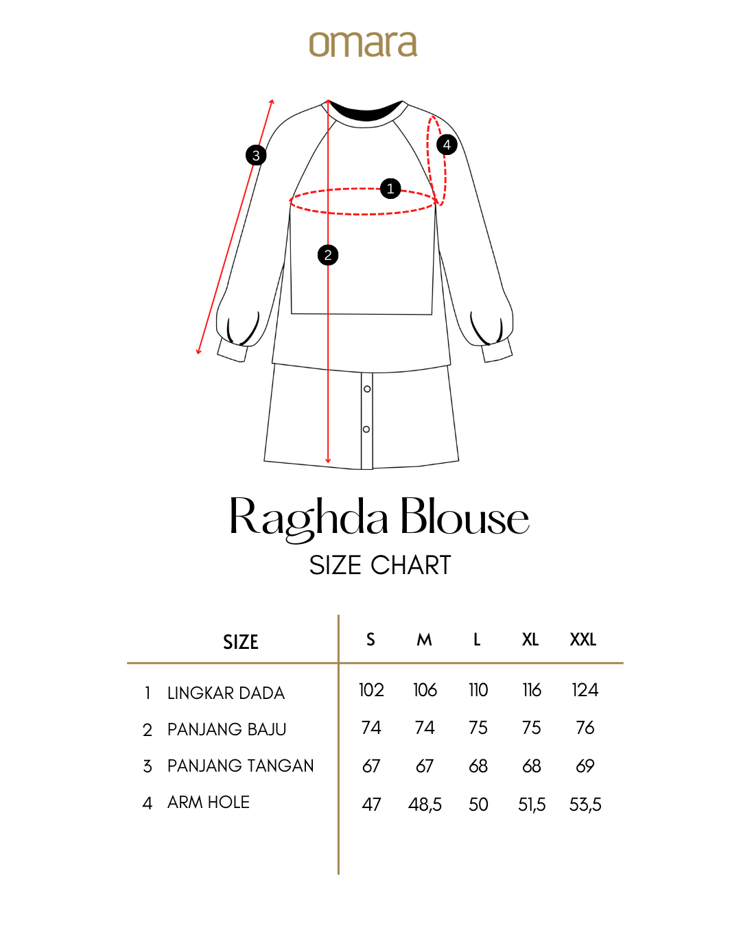 OMARA Raghda Effortless Tunic | Tunik Wanita - The Daily Tales