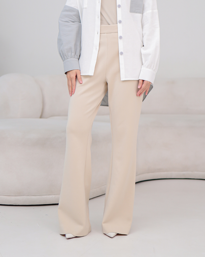 OMARA Kaia Bootcut Scuba Pants | Celana Wanita - Palette