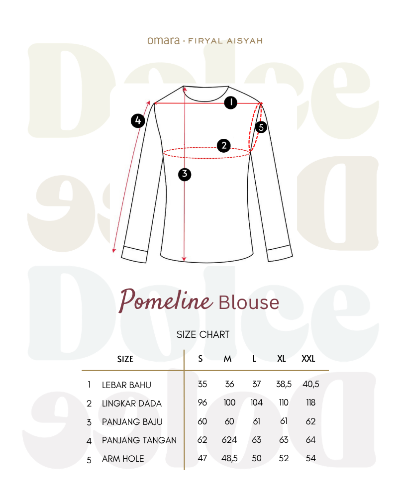 Omara x Firyal Aisyah — Pomeline Gingham Cherry Overlap Blouse Powder Blue | Atasan Wanita