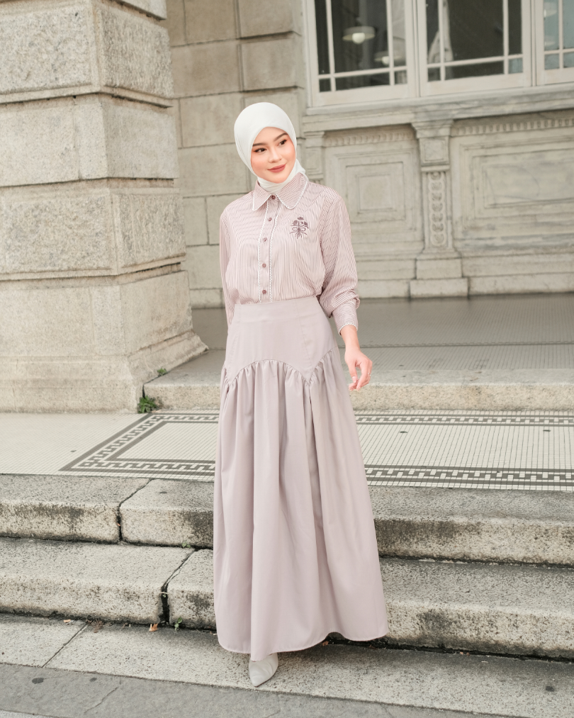 OMARA Sofia Drape Skirt | Rok Wanita – Urban Poise