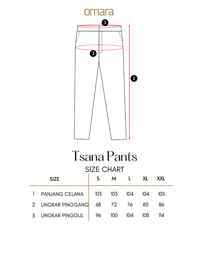 OMARA Tsana Straight Cut Pants | Celana Wanita - Rona Series