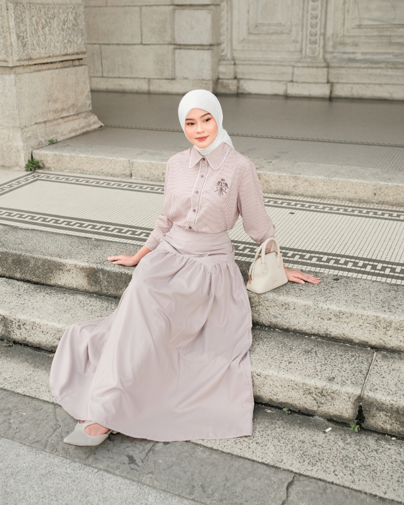 OMARA Sofia Drape Skirt | Rok Wanita – Urban Poise