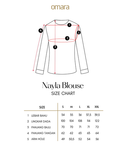 OMARA Nayla Lace-Trim Denim Blouse | Atasan Wanita - Soft Reverie