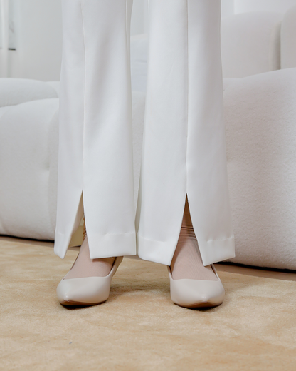 OMARA Rielle Front Slit Scuba Pants | Celana Wanita - The Daily Tales
