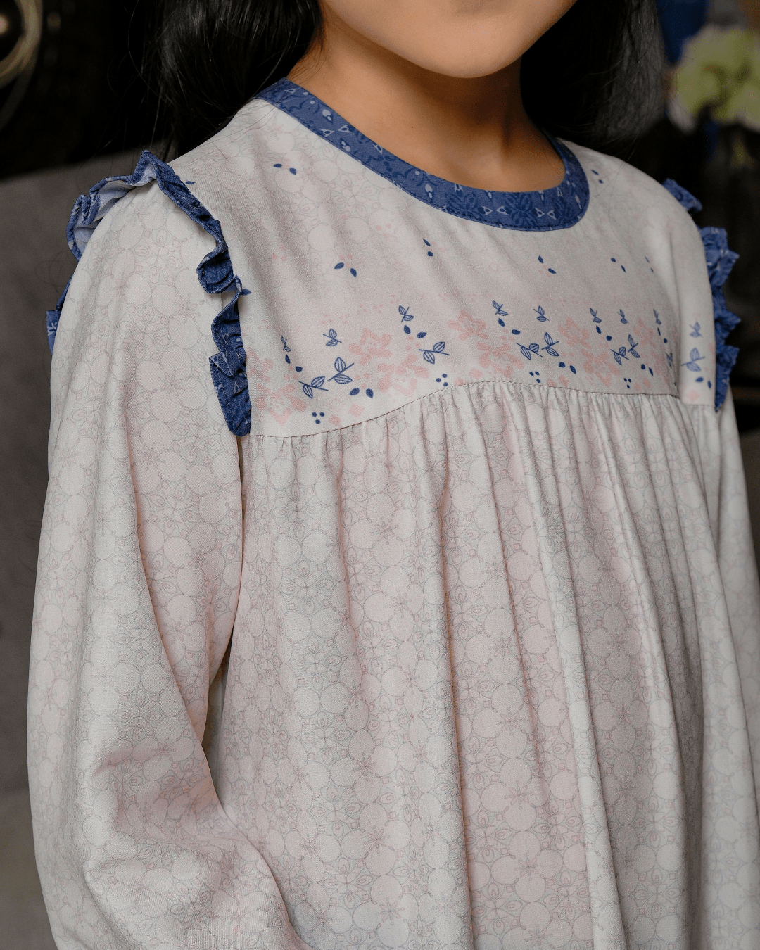 OMARA Tabitha Ruffle Kids Dress | Gaun Anak - Rona Sarimbit Series