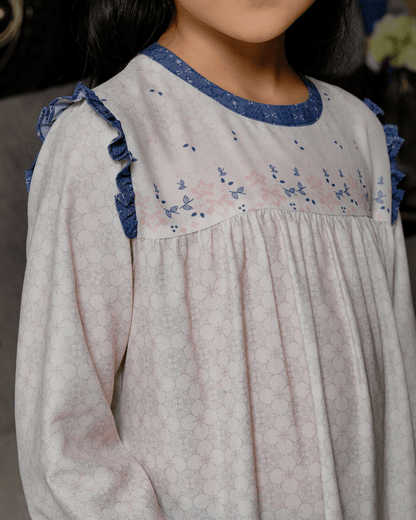 OMARA Tabitha Ruffle Kids Dress | Gaun Anak - Rona Sarimbit Series
