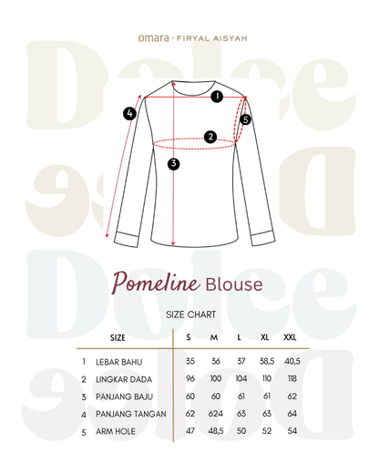 Omara x Firyal Aisyah — Pomeline Lilac Geo Polka Overlap Blouse | Atasan Wanita