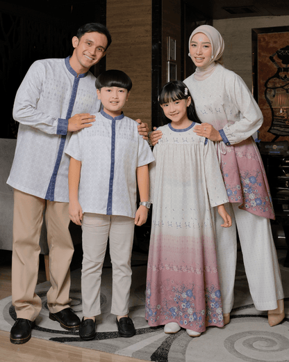 OMARA Tabitha Ruffle Kids Dress | Gaun Anak - Rona Sarimbit Series
