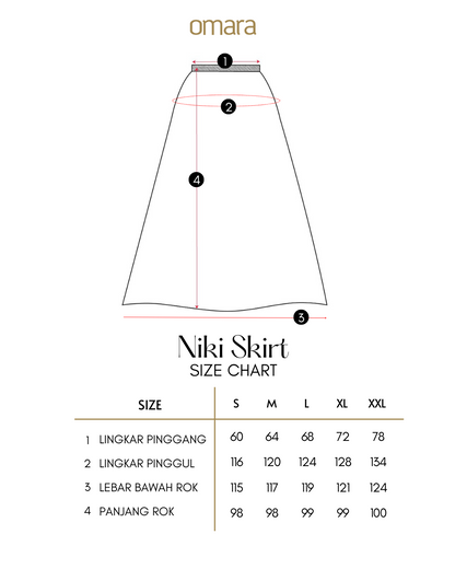 OMARA Niki A-Line Ruffle Skirt | Rok Wanita - Soft Reverie