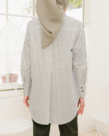 Jenisa Diagonal Stripe Shirt