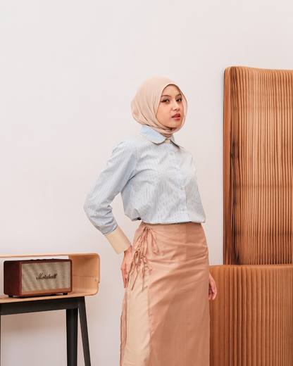 OMARA Zoila Double Collar Shirt | Kemeja Wanita - Easeé