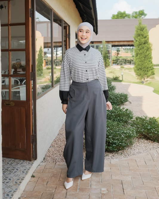 OMARA Wenna Barrel Pants | Celana Wanita - Olive Grove