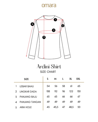 OMARA Ardini Contrast Stripe Shirt | Kemeja Blouse Wanita - Mosaic