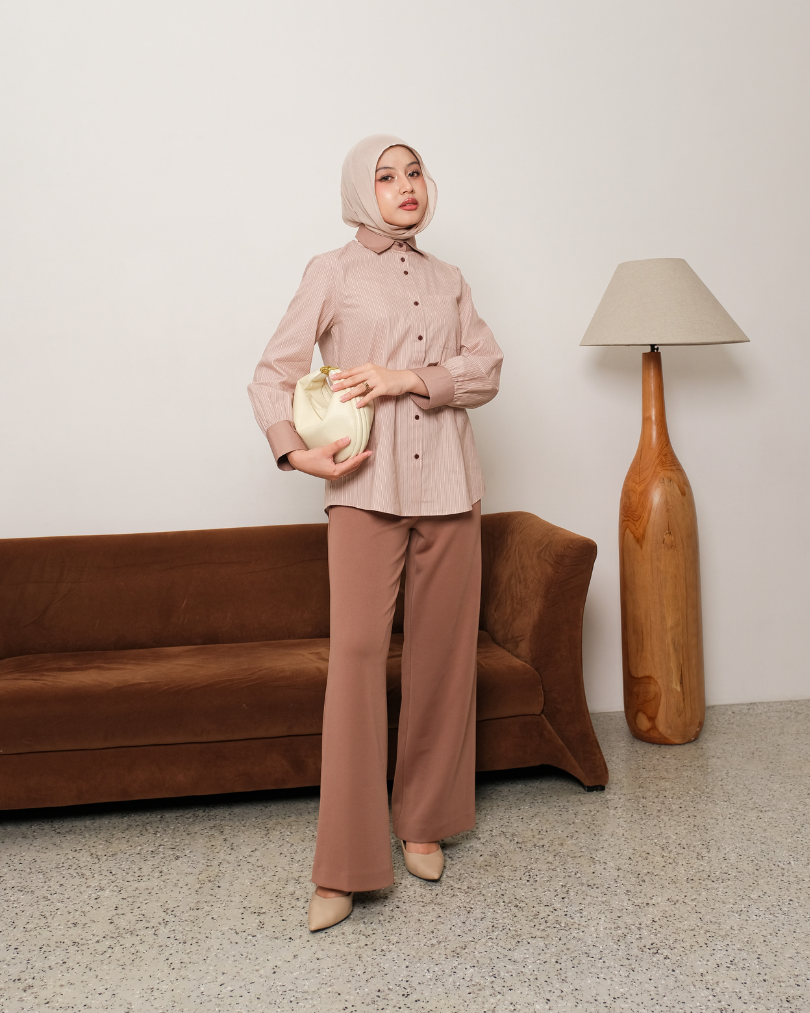 OMARA Zienna Double Collar Shirt | Kemeja Wanita - Easeé