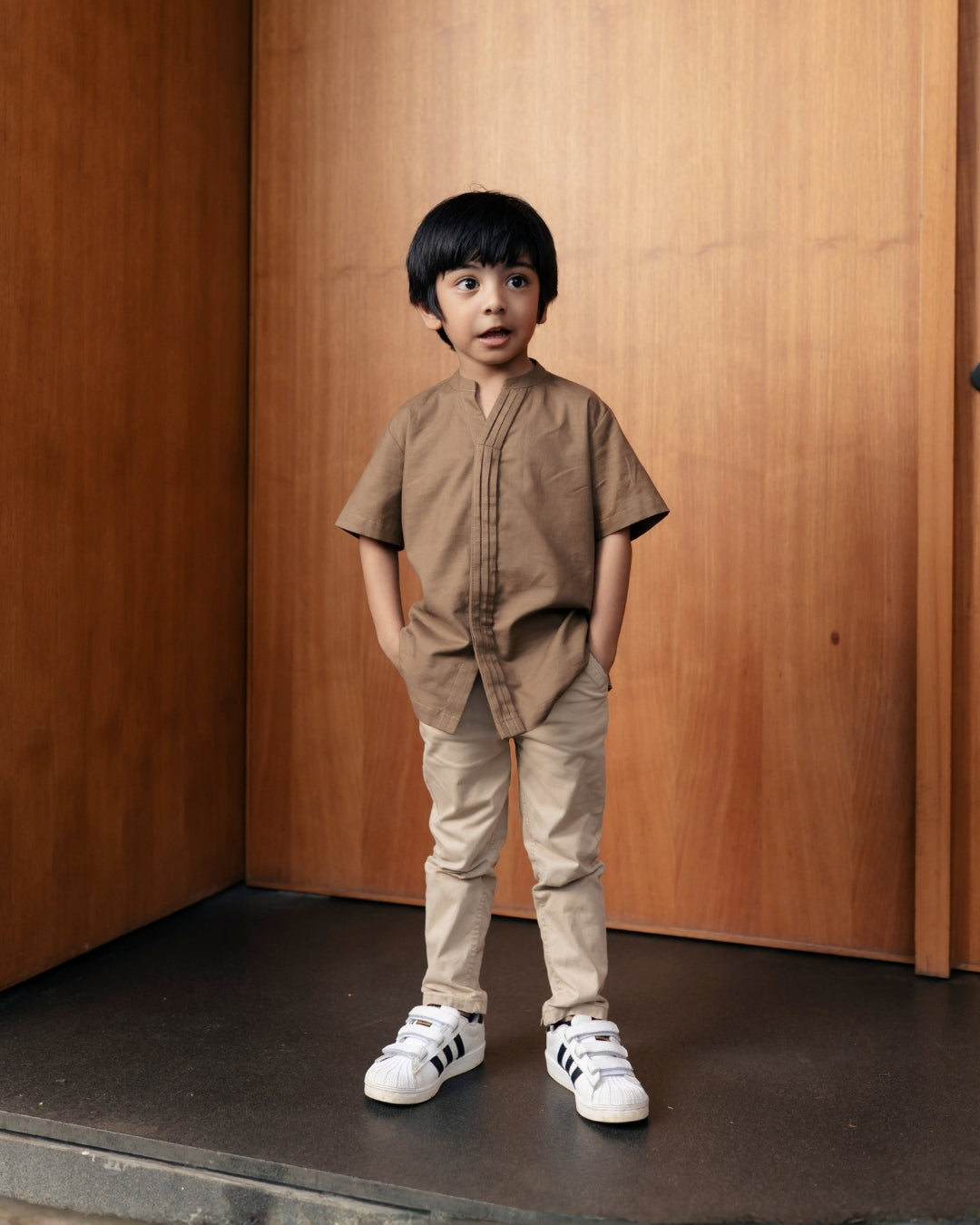 OMARA x Heidy Essam Opnaisel Kids Koko Shirt | Kemeja Koko Anak - Soft Inheritance Sarimbit Series