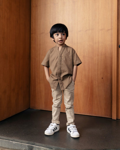 OMARA x Heidy Essam Opnaisel Kids Koko Shirt | Kemeja Koko Anak - Soft Inheritance Sarimbit Series
