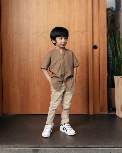 OMARA x Heidy Essam Opnaisel Kids Koko Shirt | Kemeja Koko Anak - Soft Inheritance Sarimbit Series