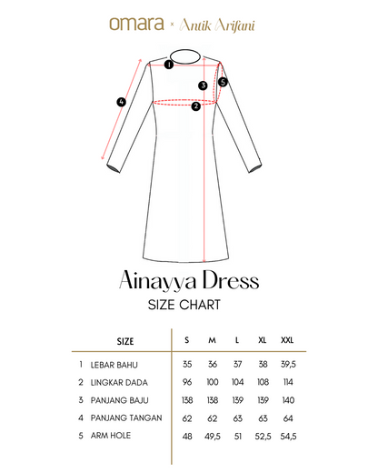 OMARA x Antik Arifani Lanita Series - Ainayya Dress | Gaun Gamis Wanita