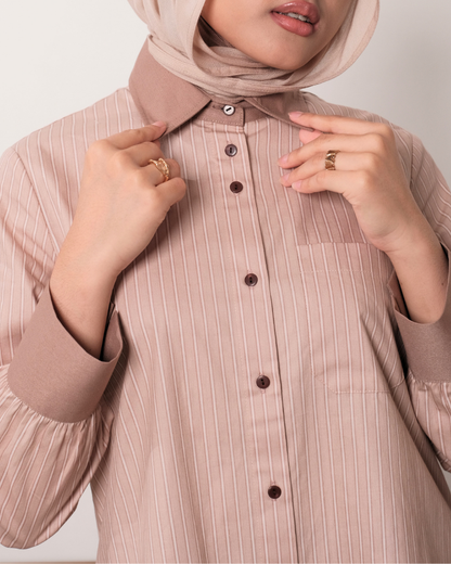OMARA Zienna Double Collar Shirt | Kemeja Wanita - Easeé