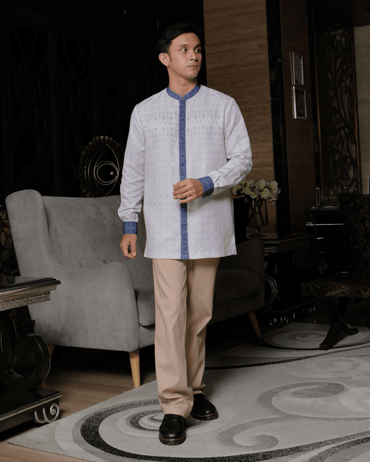 OMARA Tavian Textured Koko Shirt | Kemeja Koko Pria - Rona Sarimbit Series