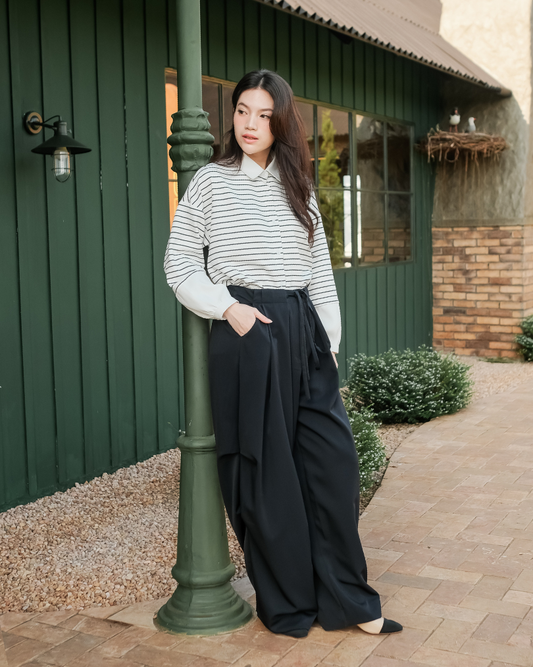 OMARA Wisteria Drawstring Baggy Pants | Celana Wanita - Olive Grove