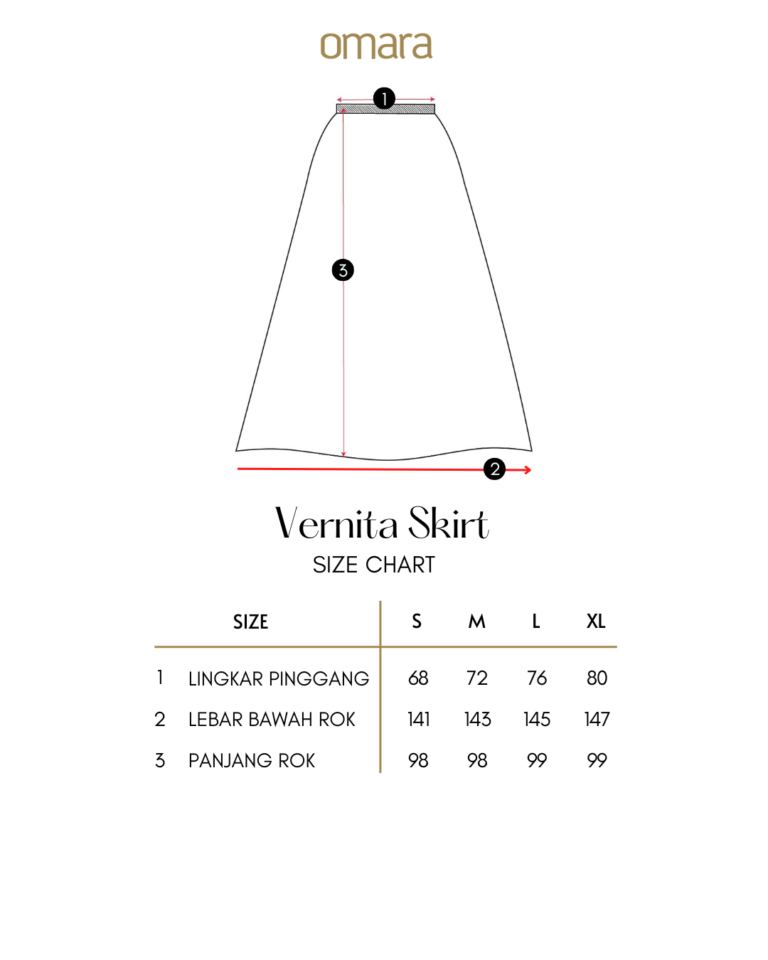 OMARA Vernita A-line Maxi Skirt | Rok Wanita - Seoul Stroll