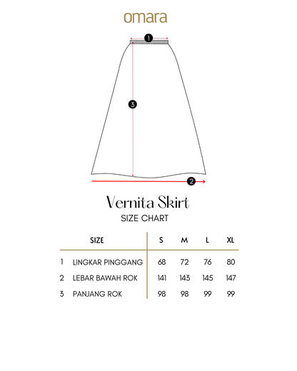 OMARA Vernita A-line Maxi Skirt | Rok Wanita - Seoul Stroll
