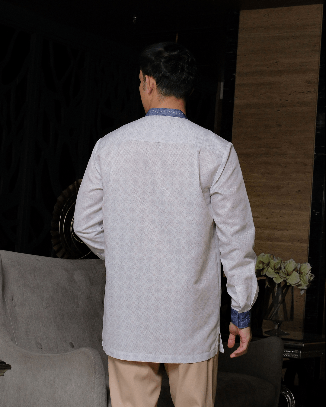 OMARA Tavian Textured Koko Shirt | Kemeja Koko Pria - Rona Sarimbit Series