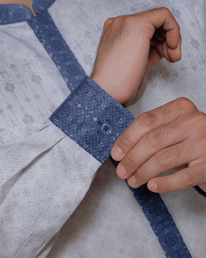 OMARA Tavian Textured Koko Shirt | Kemeja Koko Pria - Rona Sarimbit Series