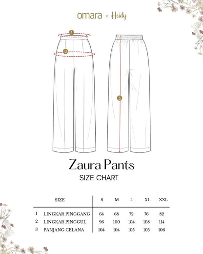 OMARA x Heidy Zaura Minimalist Straight Pants | Celana Wanita - Quiet Ornament Sarimbit Series