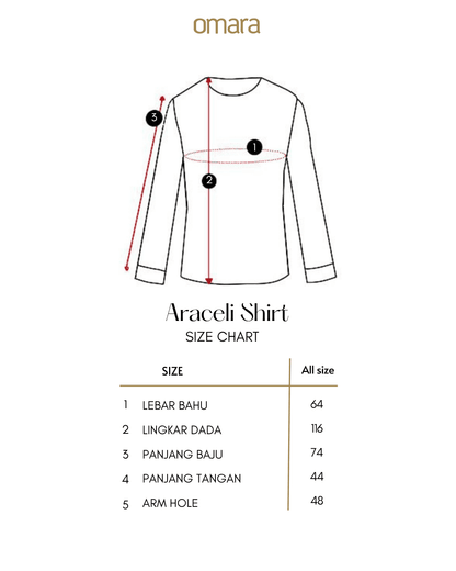 OMARA Araceli Oversize Cream Shirt | Kemeja Blouse Wanita - Mosaic