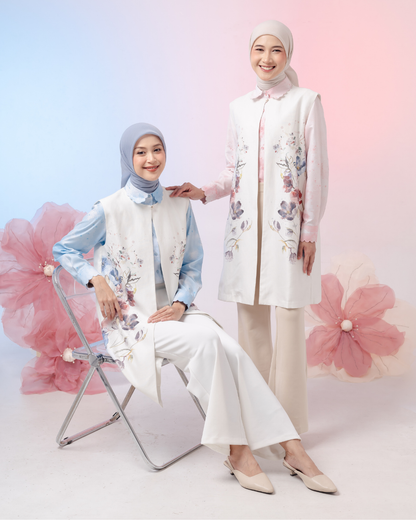 OMARA Chayla Garden Brush Vest | Rompi Wanita - Gardenia