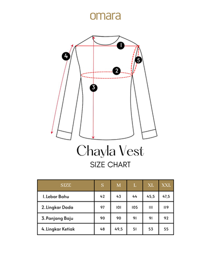 OMARA Chayla Garden Brush Vest | Rompi Wanita - Gardenia